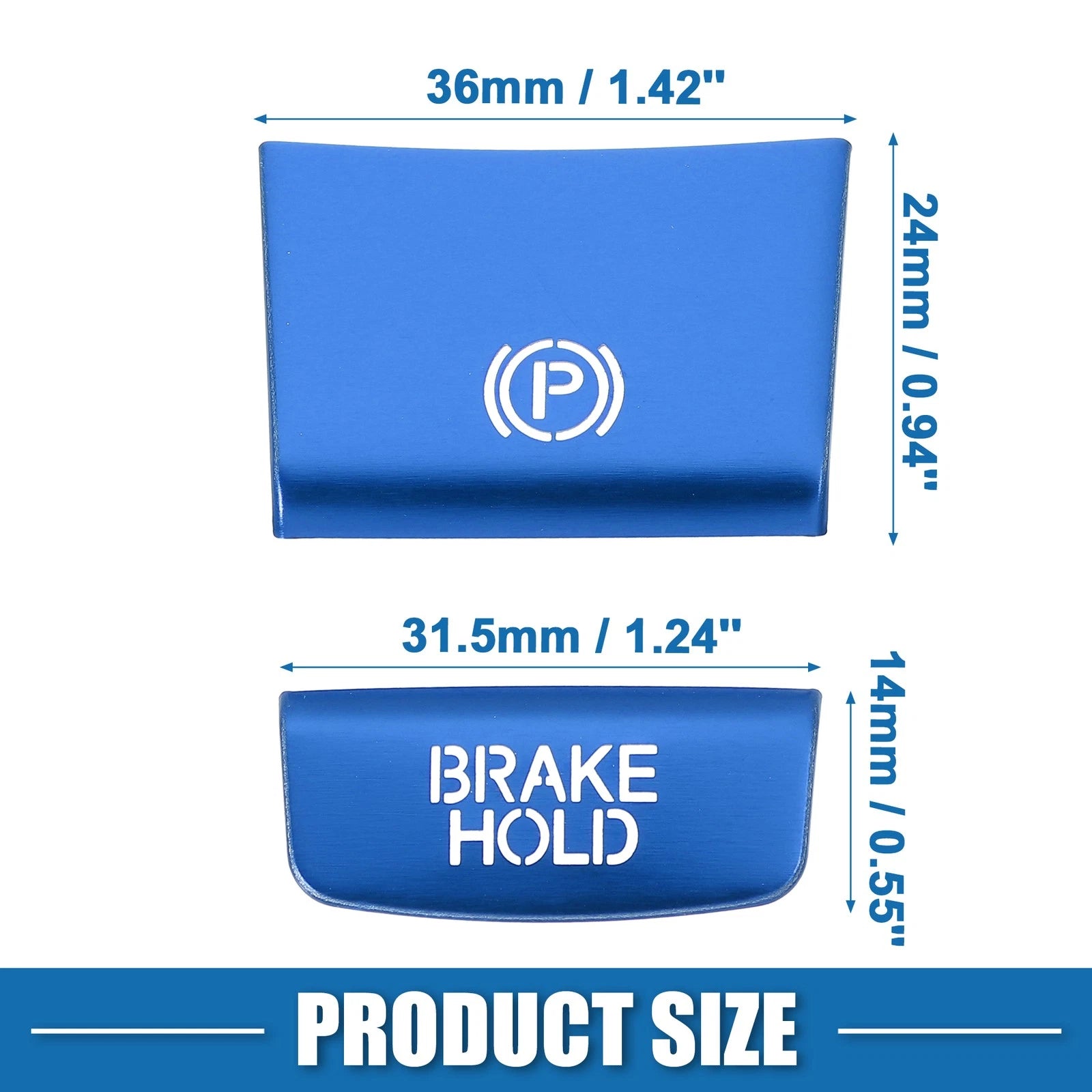 2X Handbrake Button Sticker for Honda HRV (2016–2020) Blue