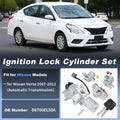 Ignition Lock Cylinder & Door Trunk Lock w/ 2 Key for Nissan Versa (2007–2019)