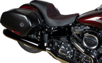 Predator Seat for Harley-Davidson (2000–2023) - Double Diamond, Red Stitching