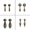 Set of 10 Antique Pull Knob Handles for Cabinet Door Hardware