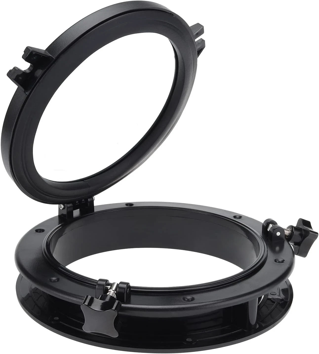 10" Round Portlight Porthole Window for Marine Applications (ABS, Tempered Glass)
