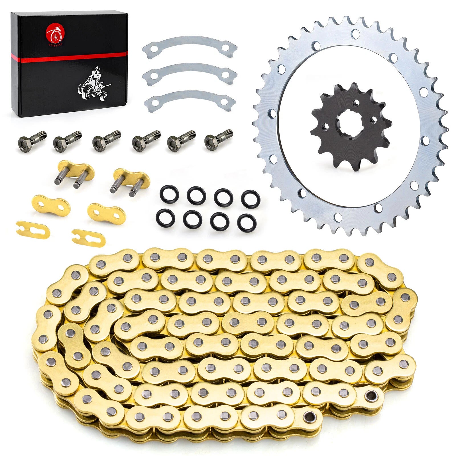 Gold 520 O-Ring Chain & Drive Sprocket Kit for Yamaha Warrior 350 (1989–2004)
