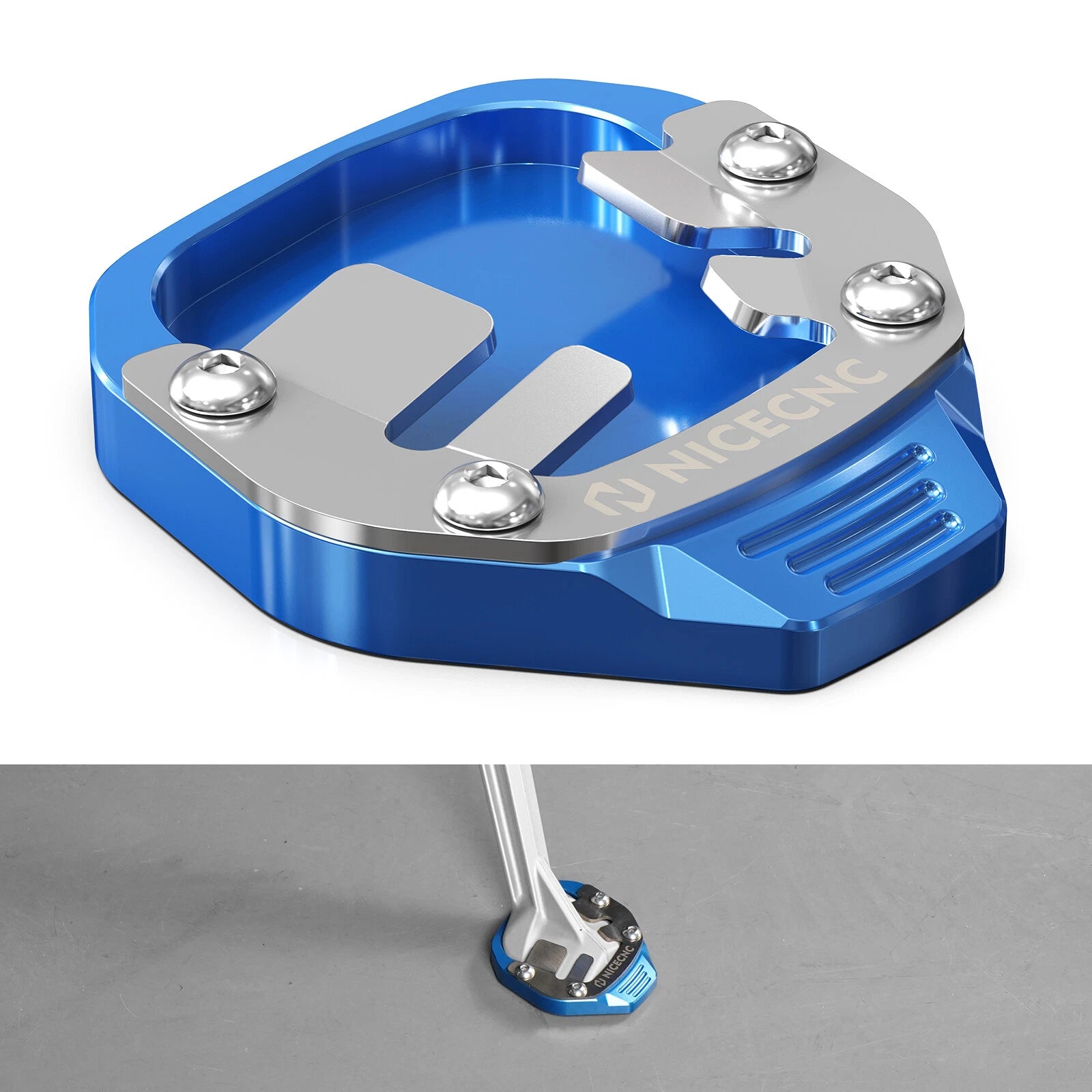 CNC Kickstand Side Pad Extension for Yamaha Tenere 700 (2019–2024)
