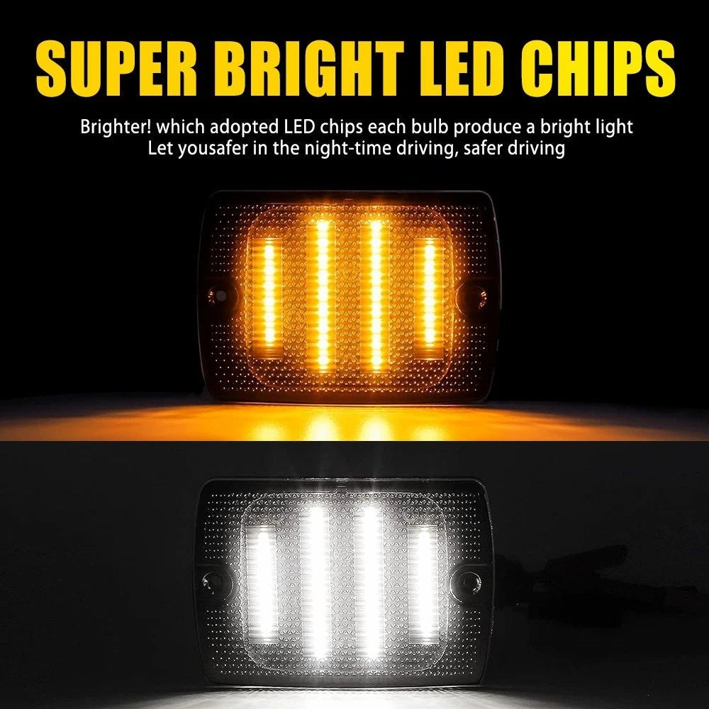 2X LED Turn Signal Lights for Jeep Wrangler YJ (1987â1995) Black