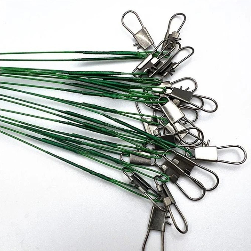 60pcs Fishing Leader Line Kit with Anti Slip B Hook and Bottle Swivel