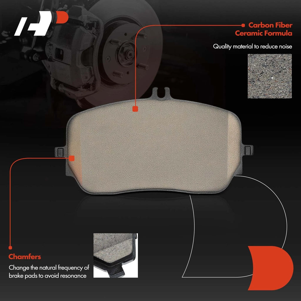 Set of 4 Front Ceramic Brake Pads for Mercedes-Benz GLE450 (2020–2022)