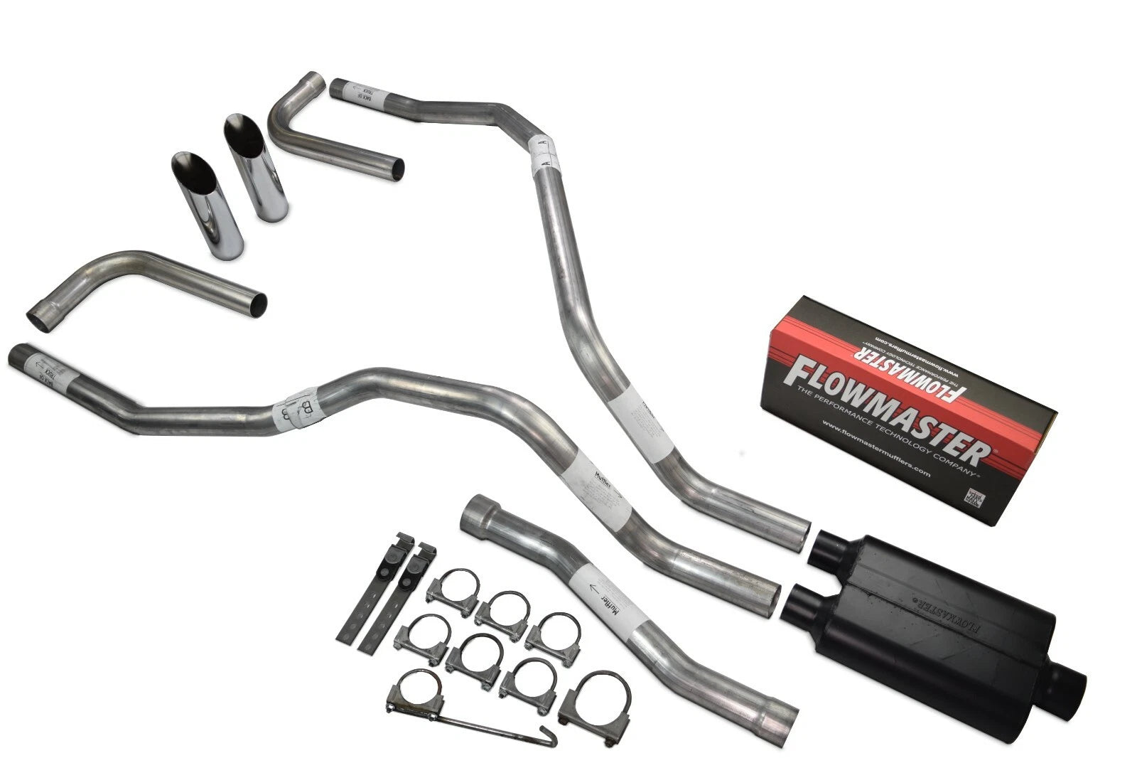 Dual Exhaust Kit for Nissan Titan (2004–2006) 2.5 Inch Flowmaster Tips
