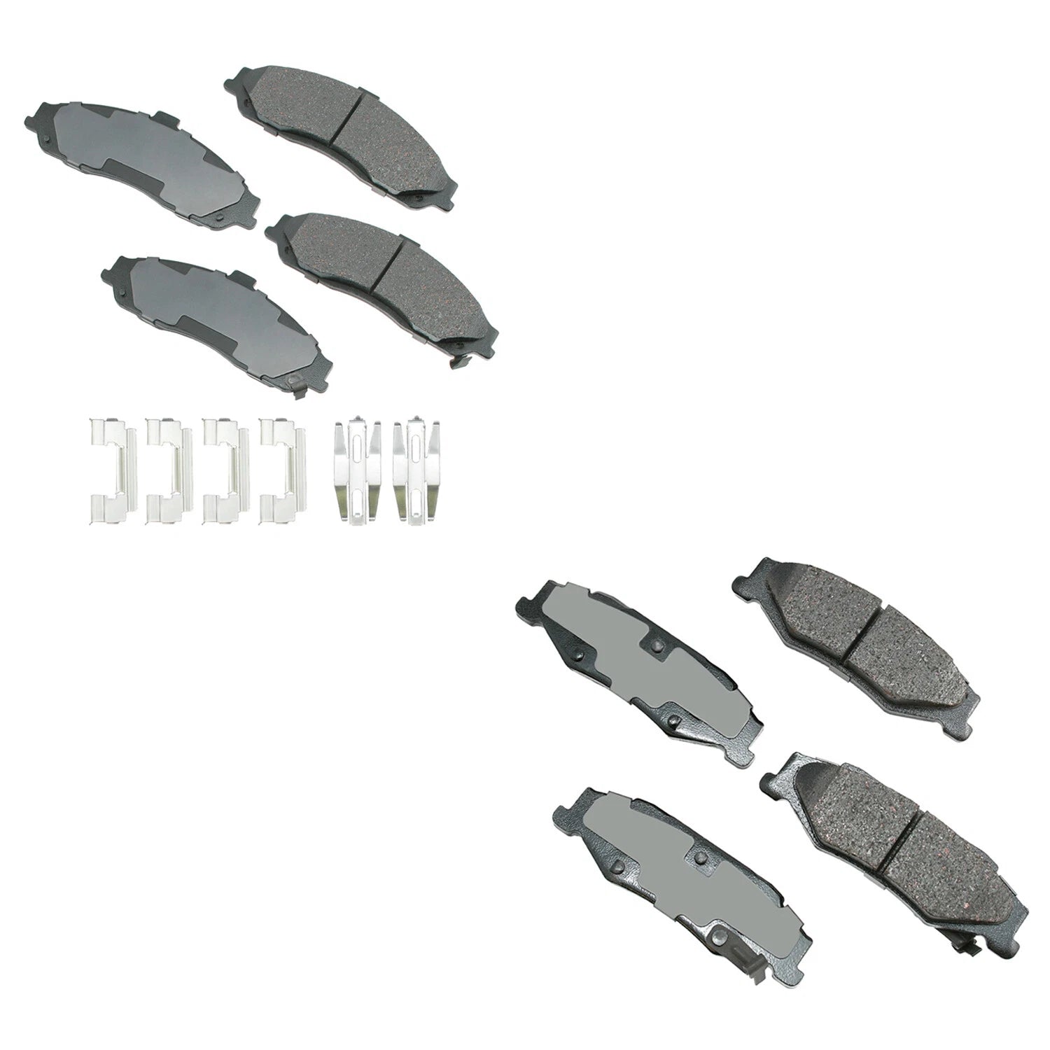 Set of 4 Akebono ProACT Ceramic Disc Brake Pads for Corvette XLR (2004–2009)