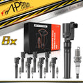 Set of 8 Ignition Coils & Iridium Spark Plugs for Ford Thunderbird (2002–2004)