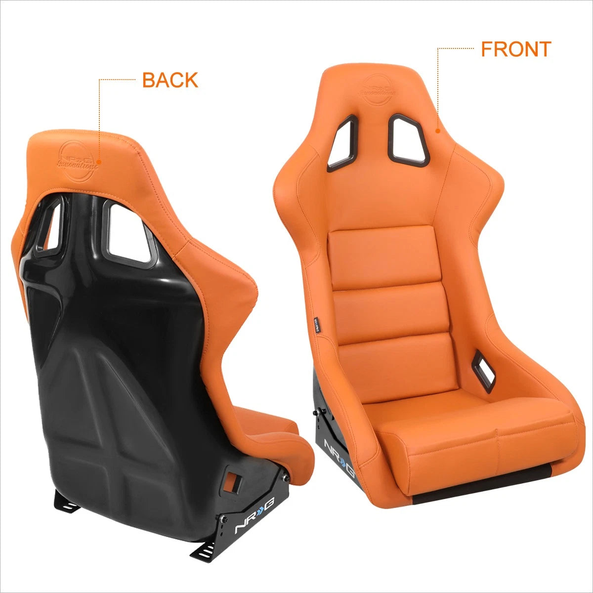 NRG FRP-302BR-V Racing Bucket Seat for Universal Fit (Large Size)