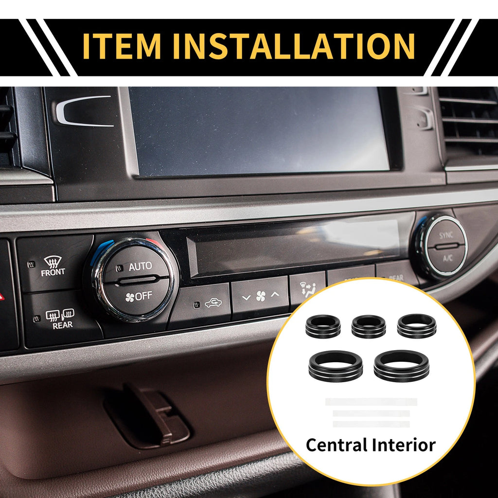 Air Conditioner Volume Switch Knob Cover Ring for Ford Maverick (2022–2024) Black