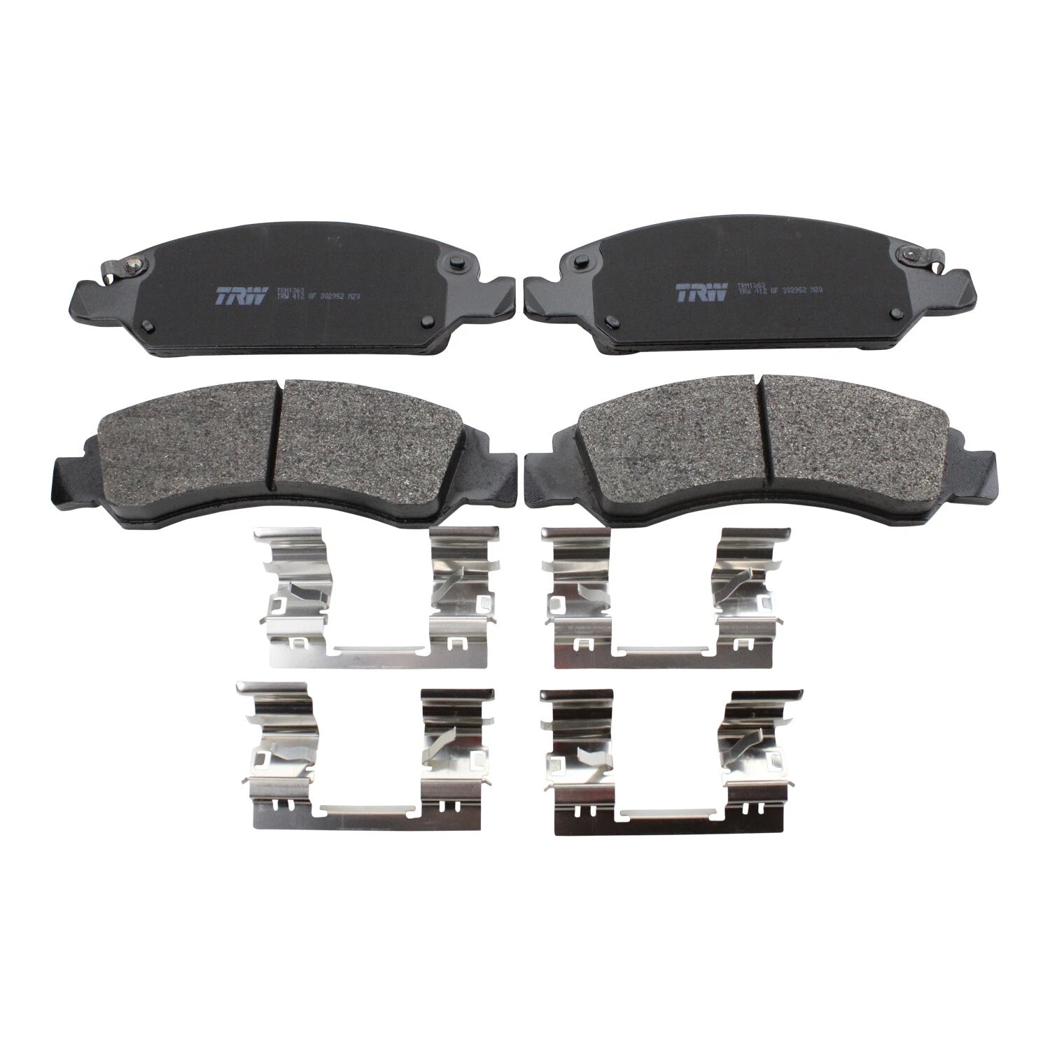 Set of 4 TRW Pro Metallic Slotted Brake Pads for Cadillac Chevrolet GMC