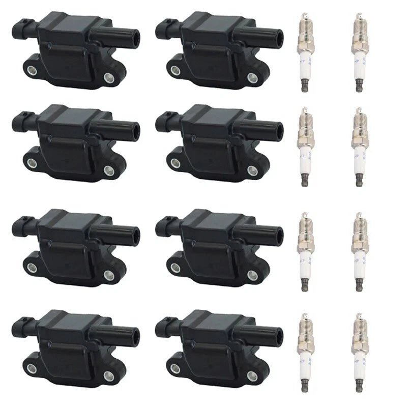 8x Ignition Coils + 8x Spark Plugs for Chevy Silverado 1500 Tahoe Suburban (2007–2014)