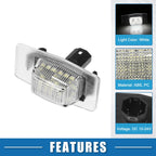 2Pcs LED License Plate Light Assembly No.YL8Z13550AA for Mazda MX-5 (1998–2005)