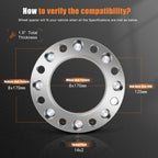 2X 1.5" Wheel Spacers for Ford F-250 F-350 Super Duty (1999–2002)