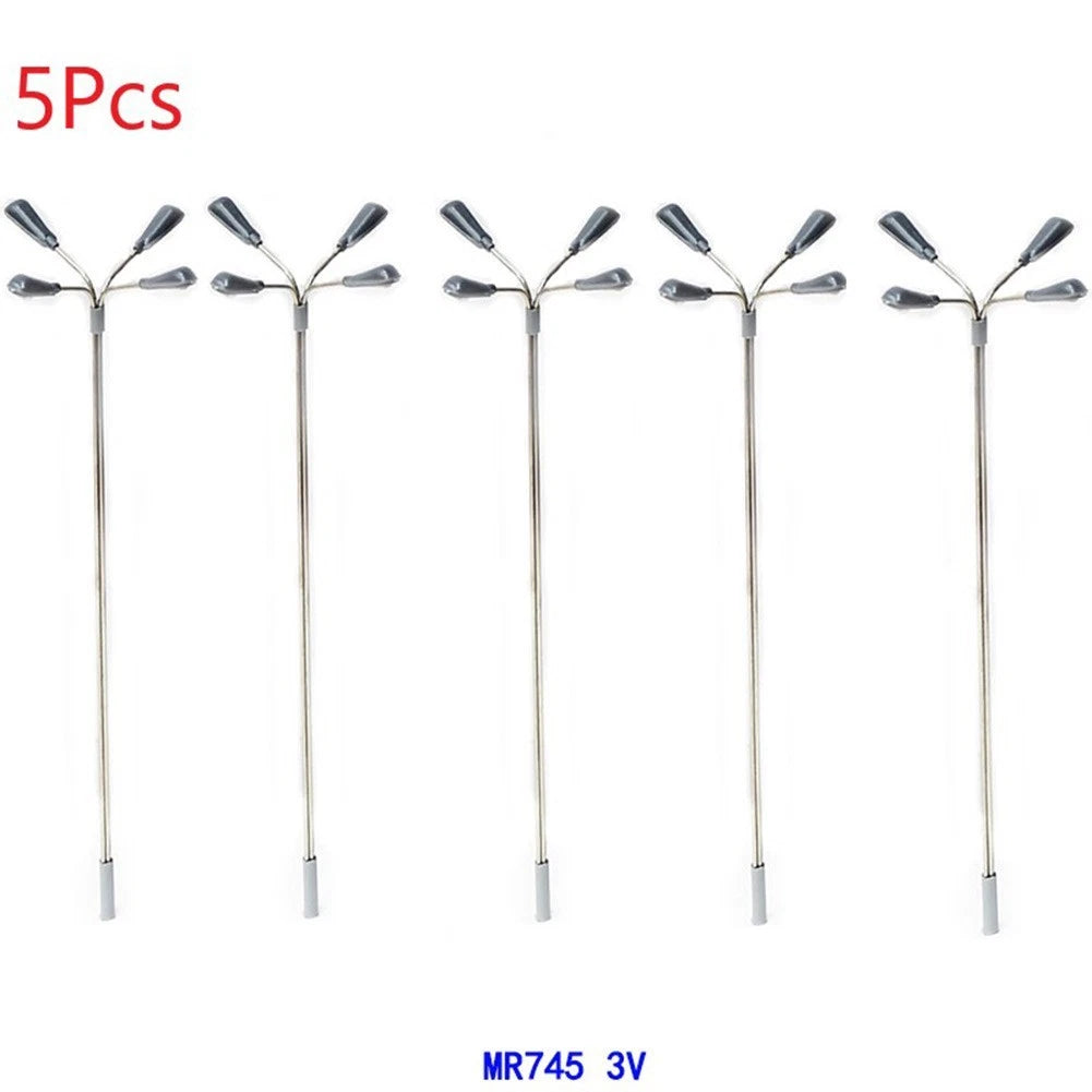 Set of 5 Scale Street Lights for Model Railway (1:100)