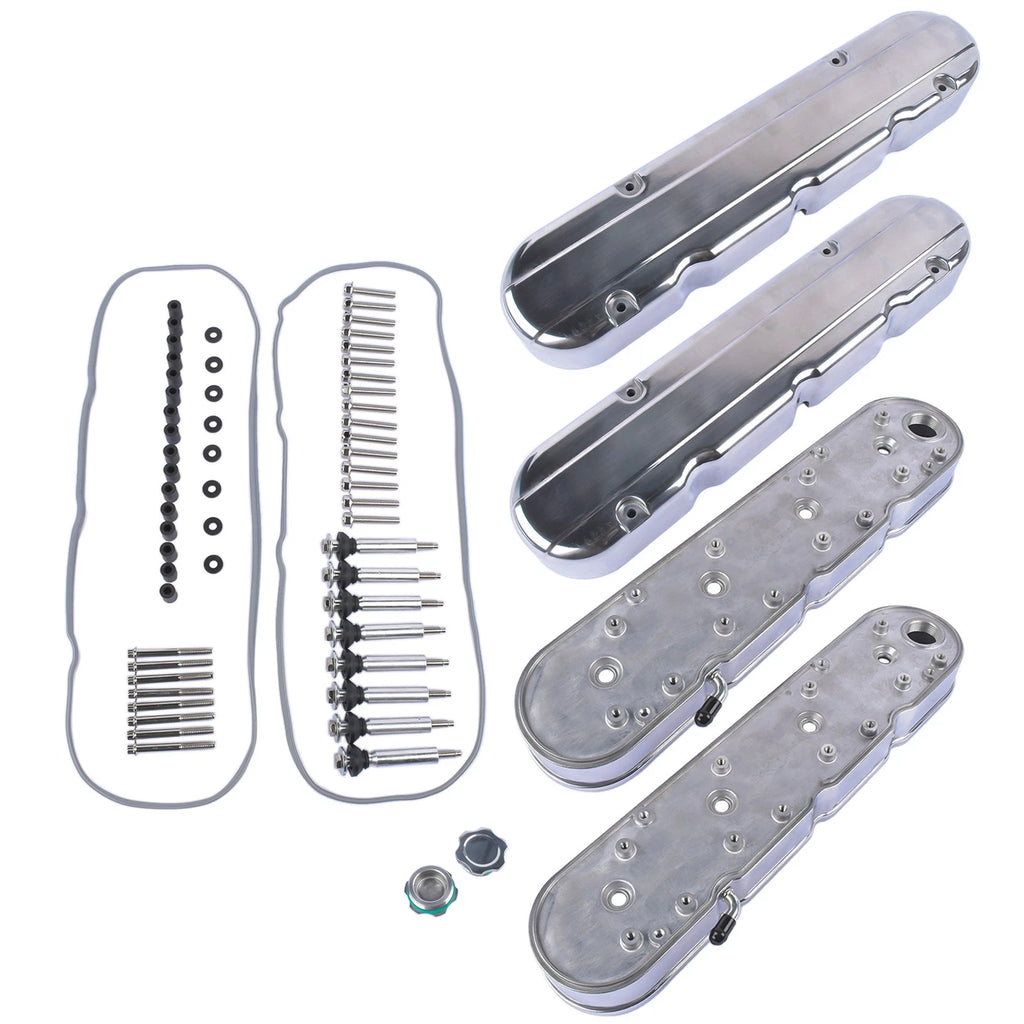 Polished Aluminum Valve Covers for GM LS1 LS2 LS3 LS6 LS7 (1997–2023)