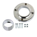 2X Chrome Steering Column Floor Mount for Universal SBC (Swivel, 2")