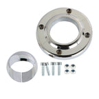 2X Chrome Steering Column Floor Mount for Universal SBC (Swivel, 2")