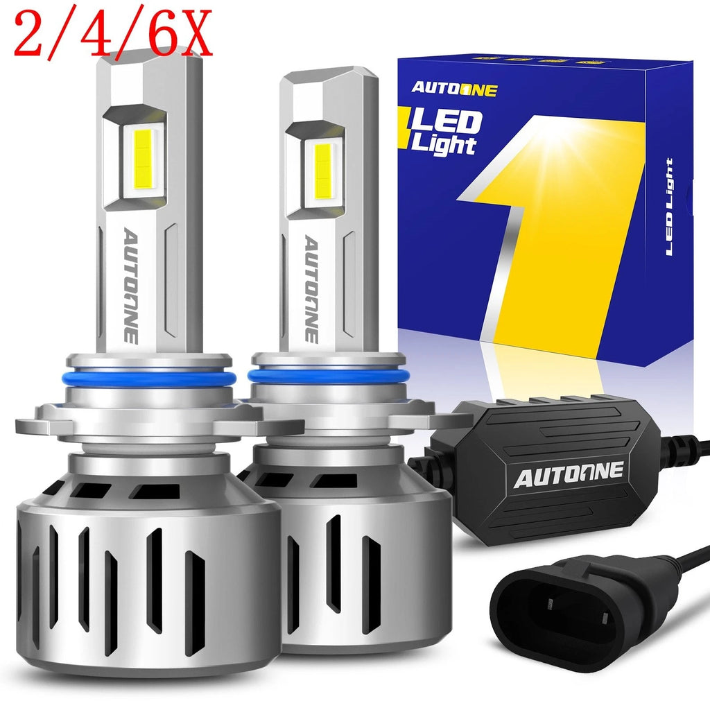 2X 9012 HIR2 LED Headlight Kit Bulbs for Combo (High Low Beam)
