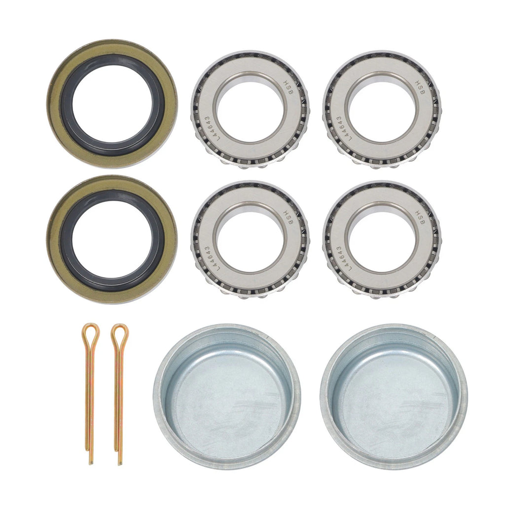 Set of 4 Trailer Hub Kit for 2000 lbs. 1" Spindle (5 Pieces)