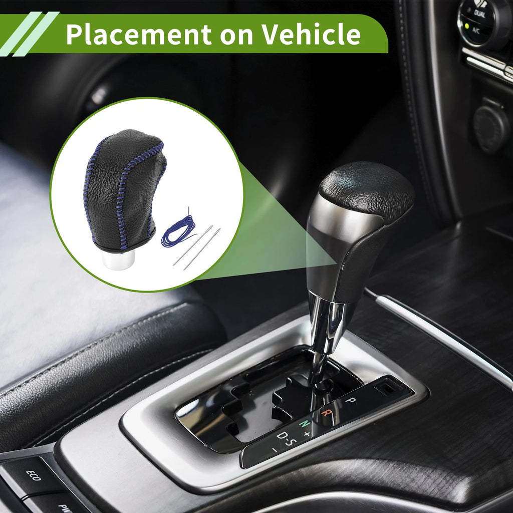 Set of 1 Gear Shift Knob Cover for Toyota Tacoma (2016–2022) Pebbled Black Blue