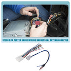 Set of 1 Car Stereo Wiring Harness with Antenna Adapter for Nissan 