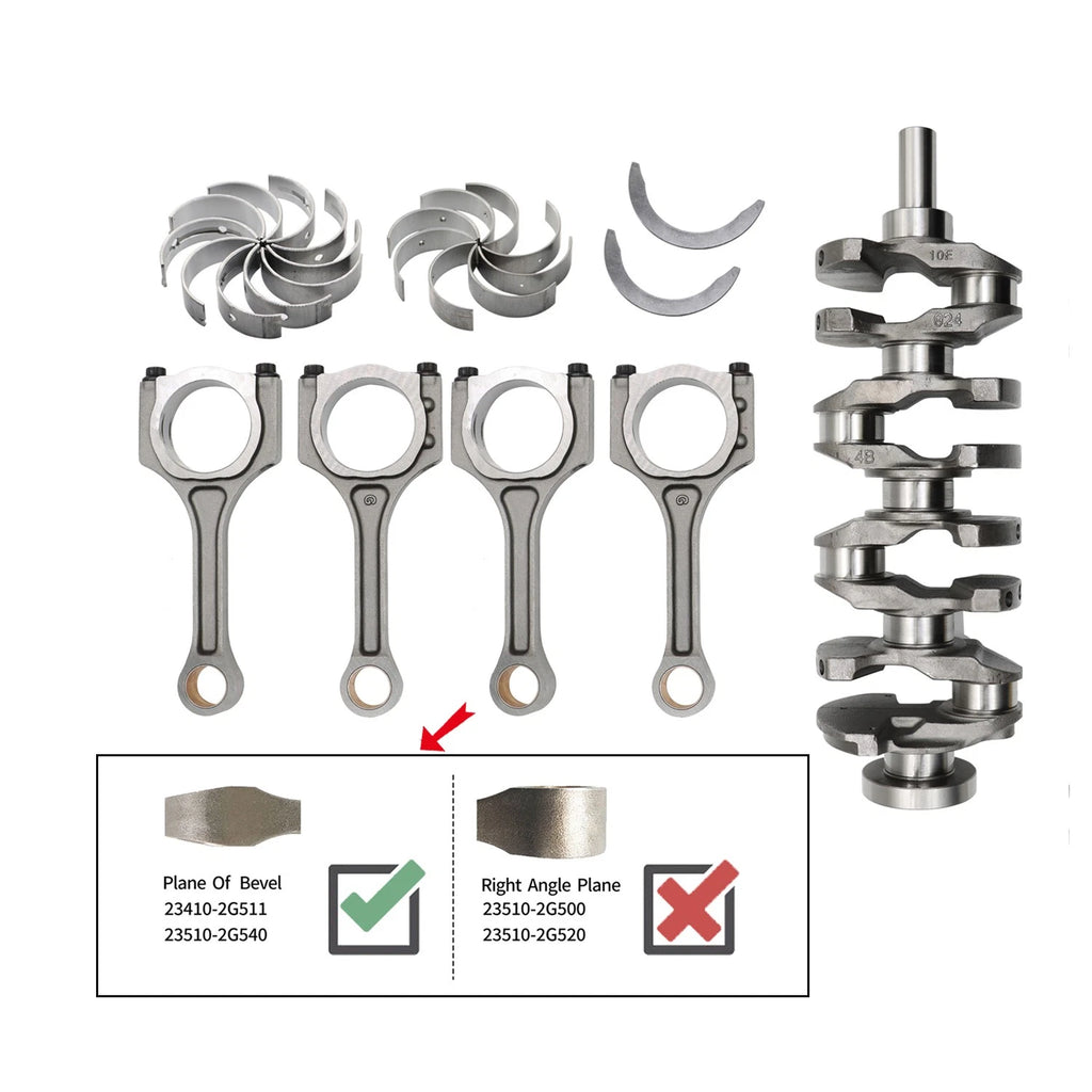 Engine Crankshaft with Connecting Rod for Hyundai Sonata/Santa Fe, Kia Optima (2011–2019)