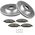 Front Brake Disc Rotors and Ceramic Pads Kit for Nissan Pathfinder (2016)