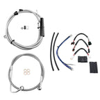 14" Chrome Brake Line Kit for Harley Softail (2016–2017) - ABS