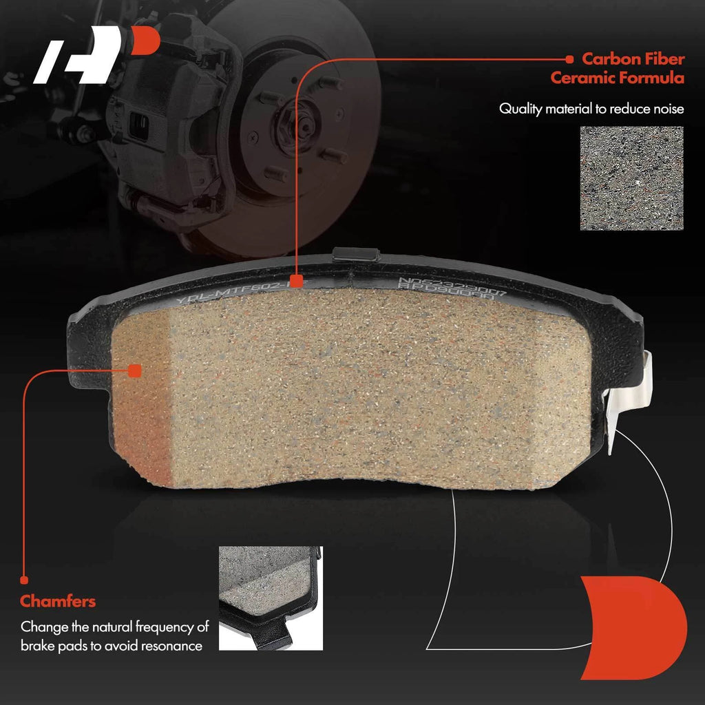 Set of 4 Rear Ceramic Brake Pads for Nissan Sentra (2002–2006) Maxima RX-8
