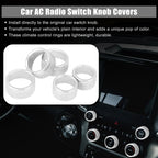 5pcs AC Radio Switch Knob Cover for Dodge Ram 1500 (2018–2020)