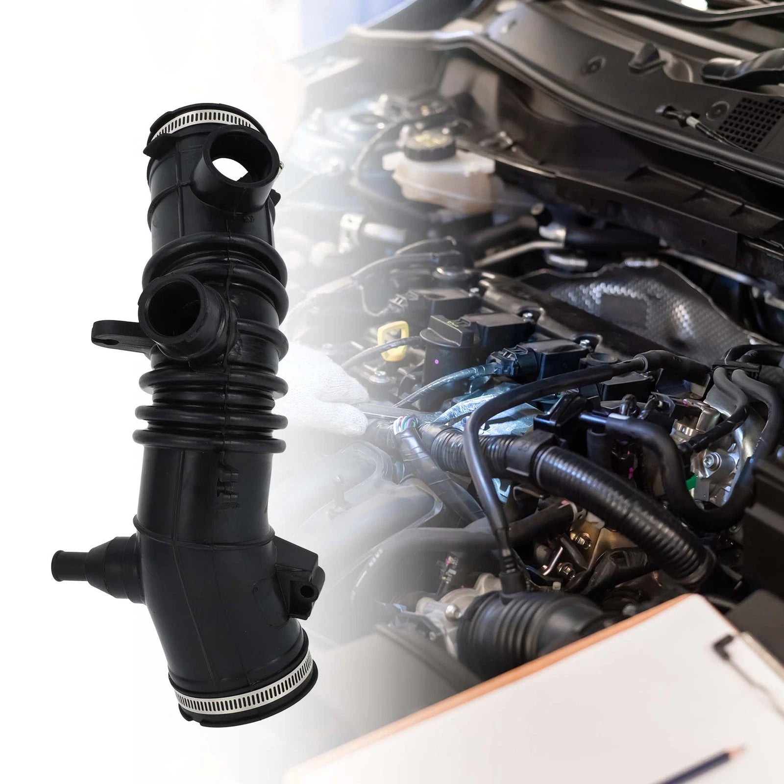 Intake Hose Tube with Clamps for Toyota Solara (2004–2008) Black