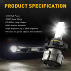 2X LED Fog Light Bulbs for AUXITO 5202/880/H10/H8