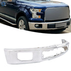 Chrome Front Bumper with Fog Light Holes for Ford F-150 (2015–2017)