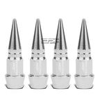 Set of 4 Silver Universal Tire Rim Air Port Dust Cover Valves Caps 45MM
