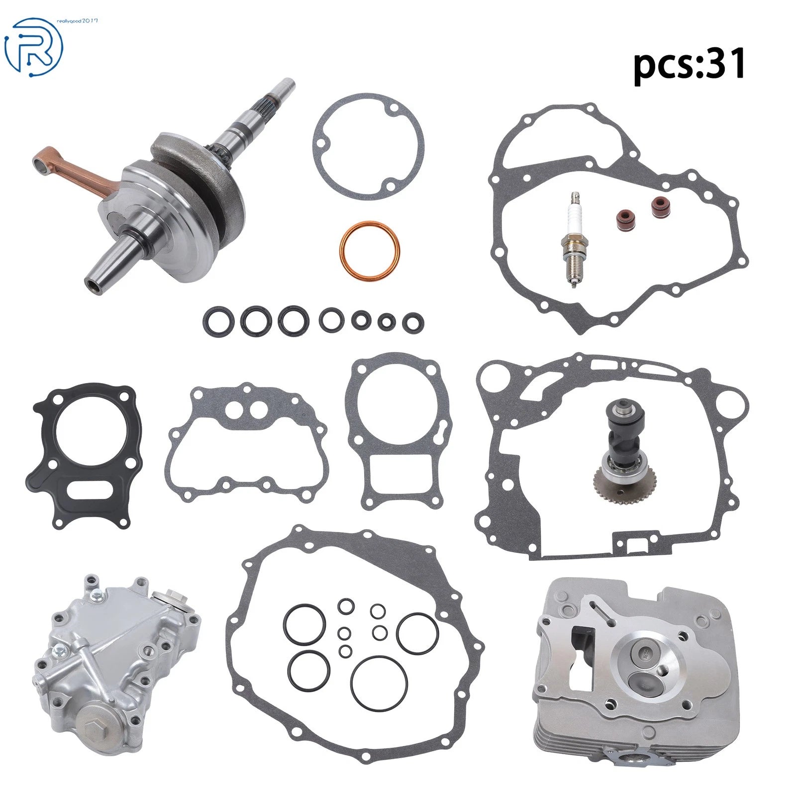 Engine Crankshaft & Cylinder Head Set for Honda TRX250 