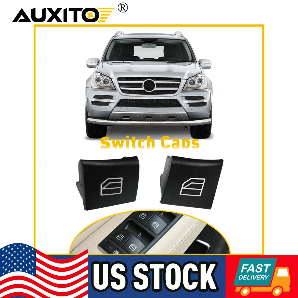 2X Interior Driver Window Switch Cover for Mercedes R350 ML350 (2006–2011)
