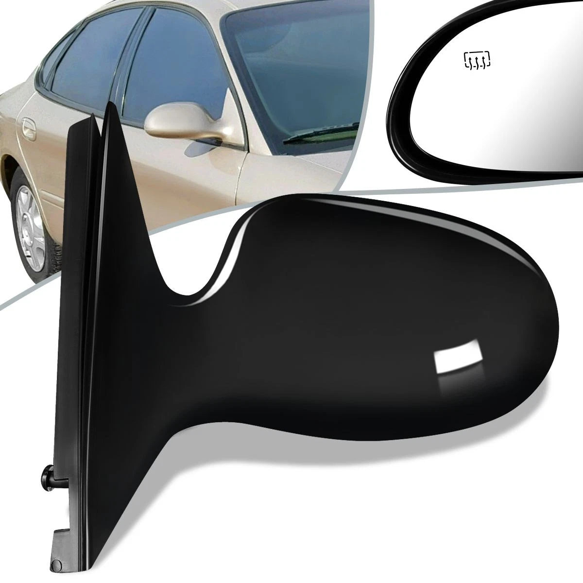 Powered Heated Side Door Mirror for Ford Taurus Sable (1996–1999) FO1320144