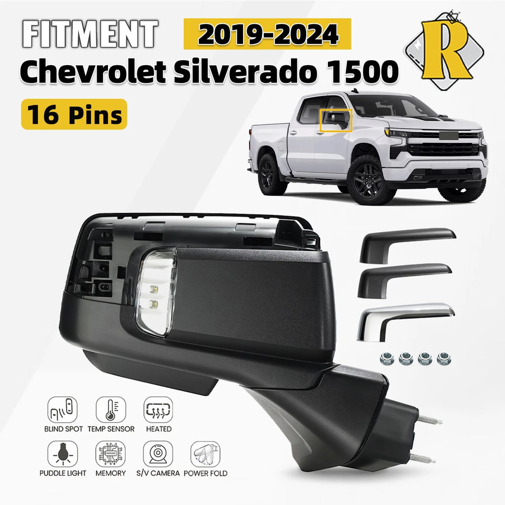 Side Mirror with Camera & BSD for Chevy Silverado 1500 (2019–2024)