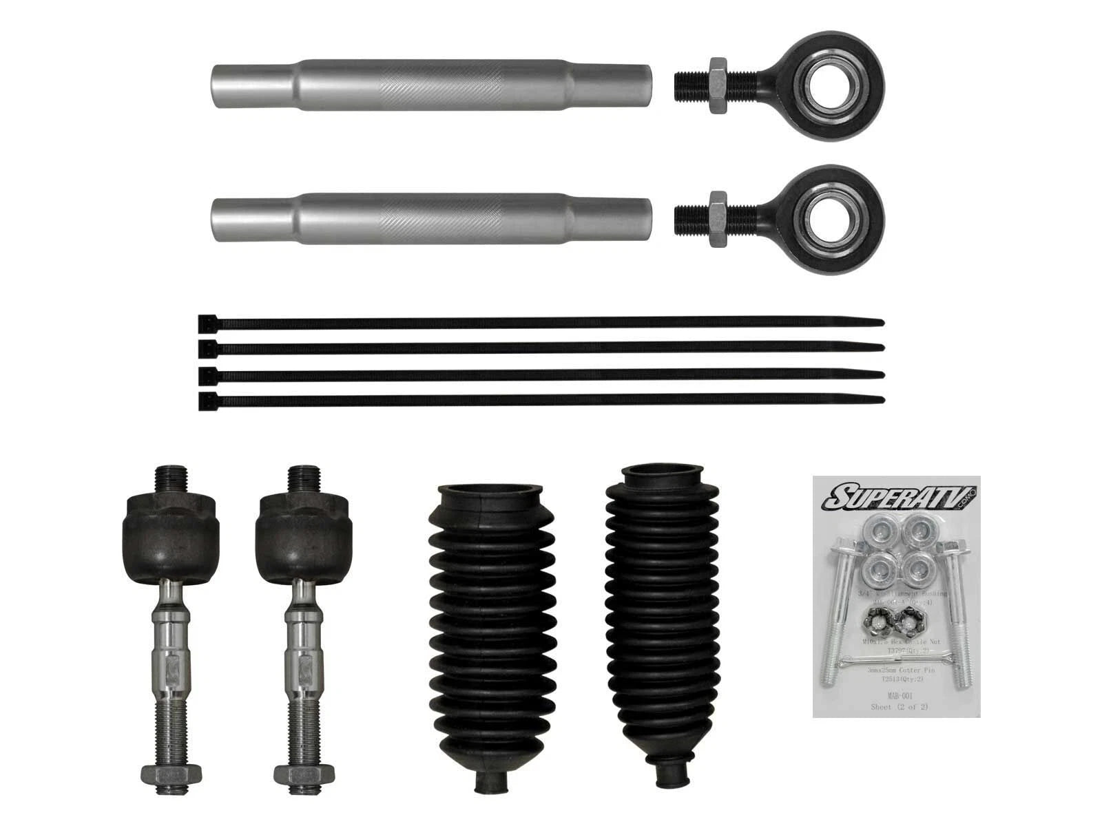 SuperATV Heavy Duty Tie Rod Kit for Polaris Ranger Midsize 570 / Crew (2014–2023)