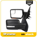 Power Heated Turn Signal Puddle Light Side Mirrors for F150 (2004–2014)