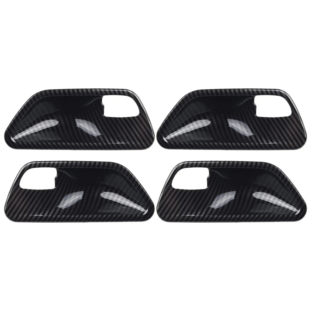 4PC Carbon Look Interior Door Handle Bowl Cover for 3 4 Series F30 F34 3GT