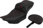 SADDLEMEN Roadsofa Extended Reach Seat for Motorcycle (with Backrest)