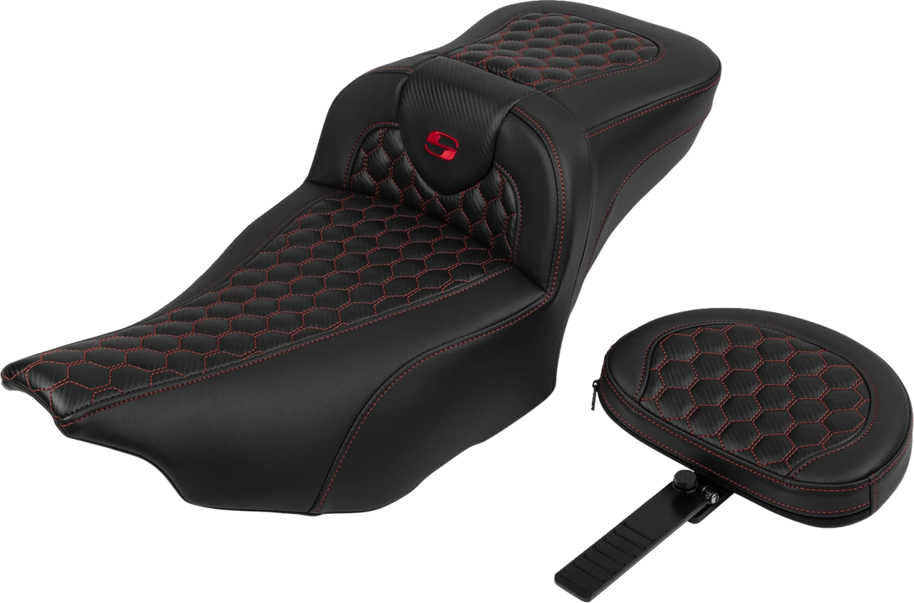 SADDLEMEN Roadsofa Extended Reach Seat for Motorcycle (with Backrest)