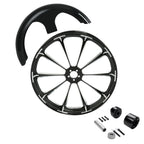 30" Front Wheel Rim Hub Single Disc & Fender for Harley Touring (2008–2023)