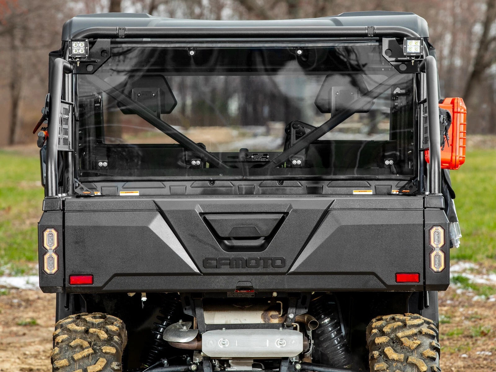 SuperATV Sport Accessory Bar for CFMoto UForce 1000 (2019–2023) - 2 Cube Lights, 2 Shelves