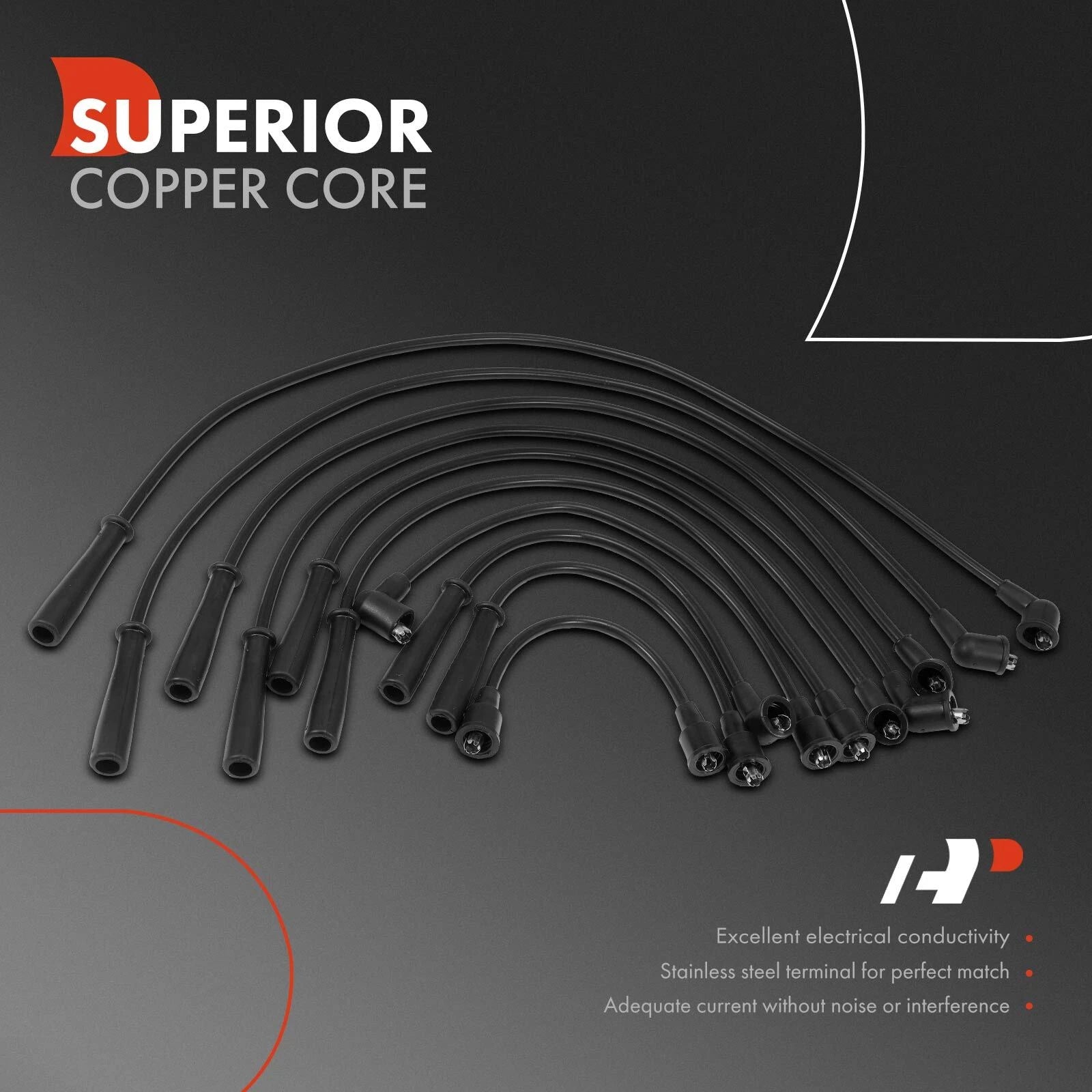 10pcs Spark Plug Wire Sets for Nissan 200SX (1984-1988)