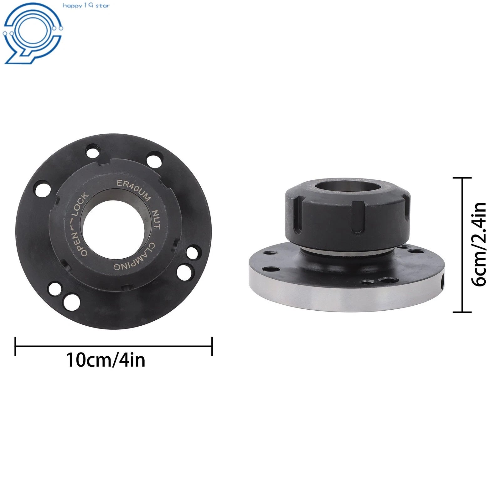 ER40 Precision Collet Chuck 100mm for CNC Milling Lathe (100mm Diameter)