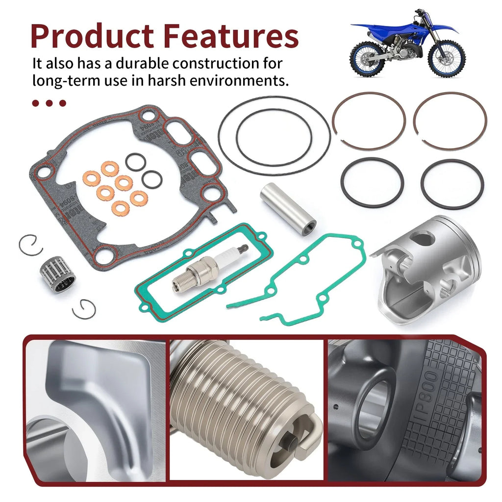 66.4mm Piston w/ Rings Gasket Kit for Yamaha YZ250 (2005–2024)